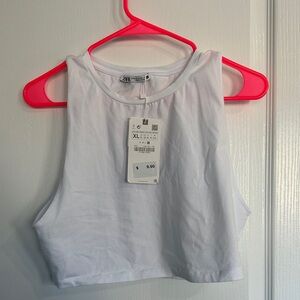 Zara Classic White Crop Top